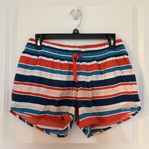The North Face Women's Striped Shorts - Red, Blue, White
